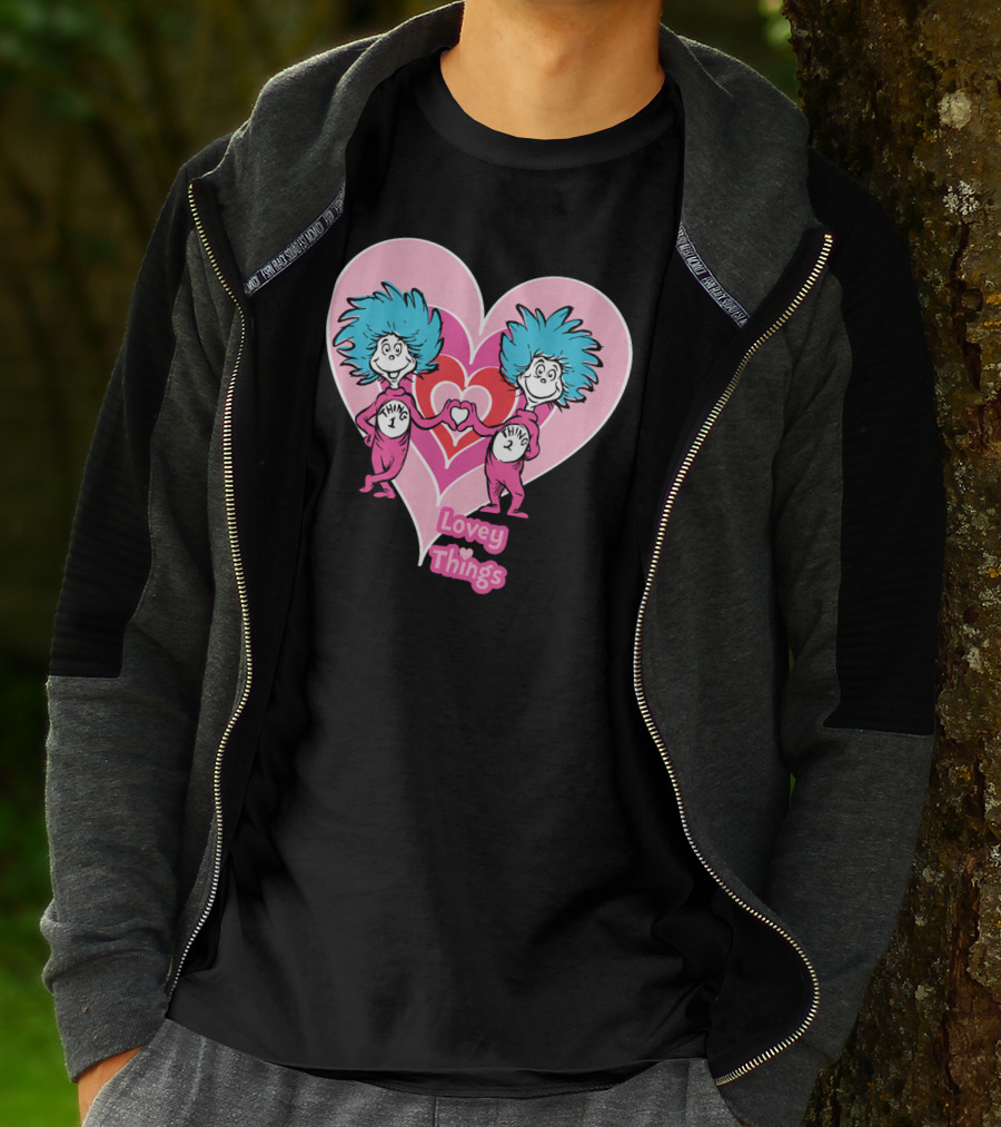 Thing 1 Thing 2 Heart Lovey Things T-Shirt