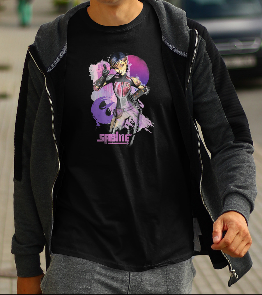 Star Wars Rebels Sabine Wren Vibrant Mandalorian Warrior T-Shirt