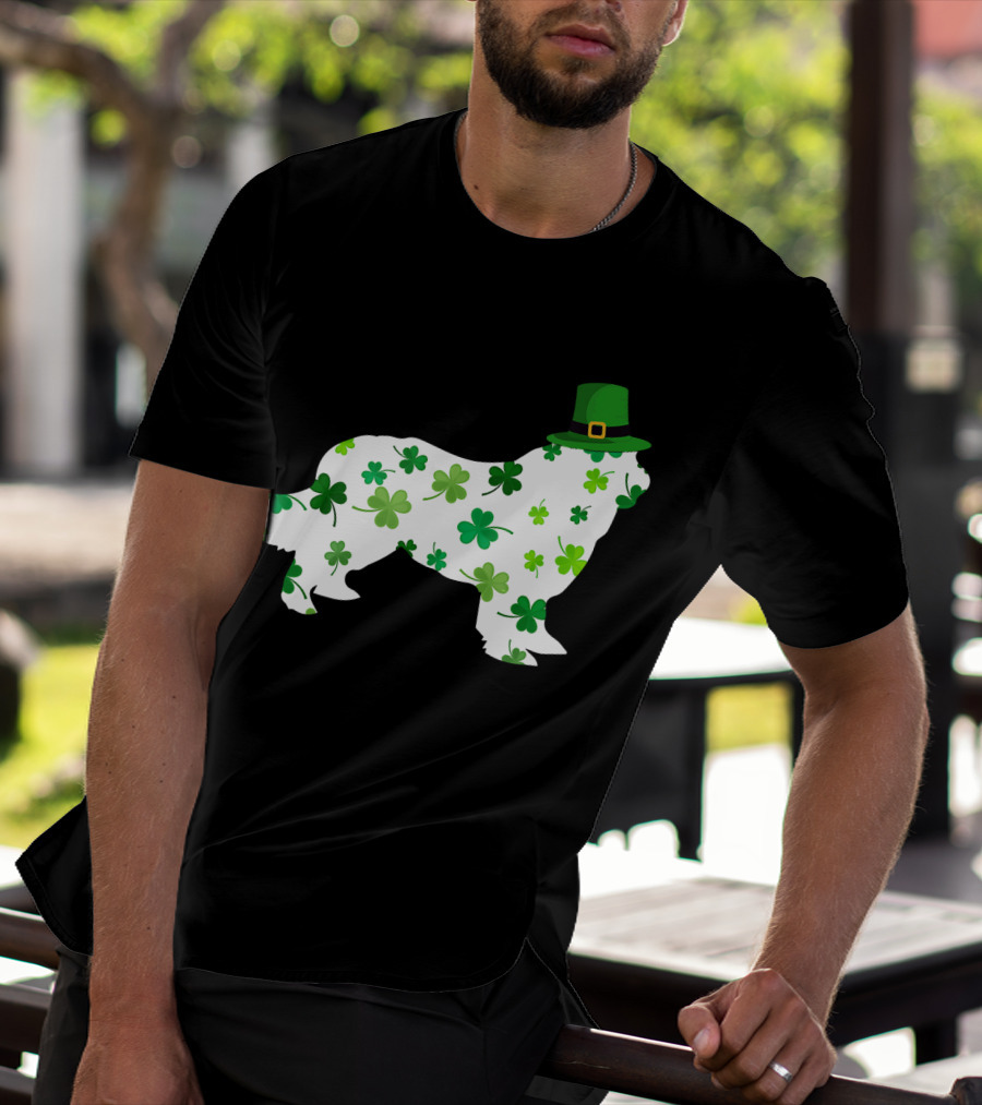 Dog Dad Dog Mom Patrick's Day Shamrock Newfoundland T-Shirt