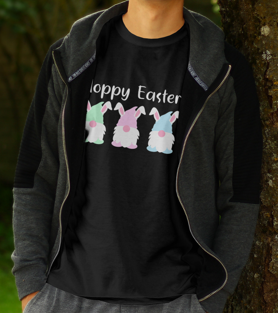 Hoppy Easter Bunny Gnome Trio T-Shirt