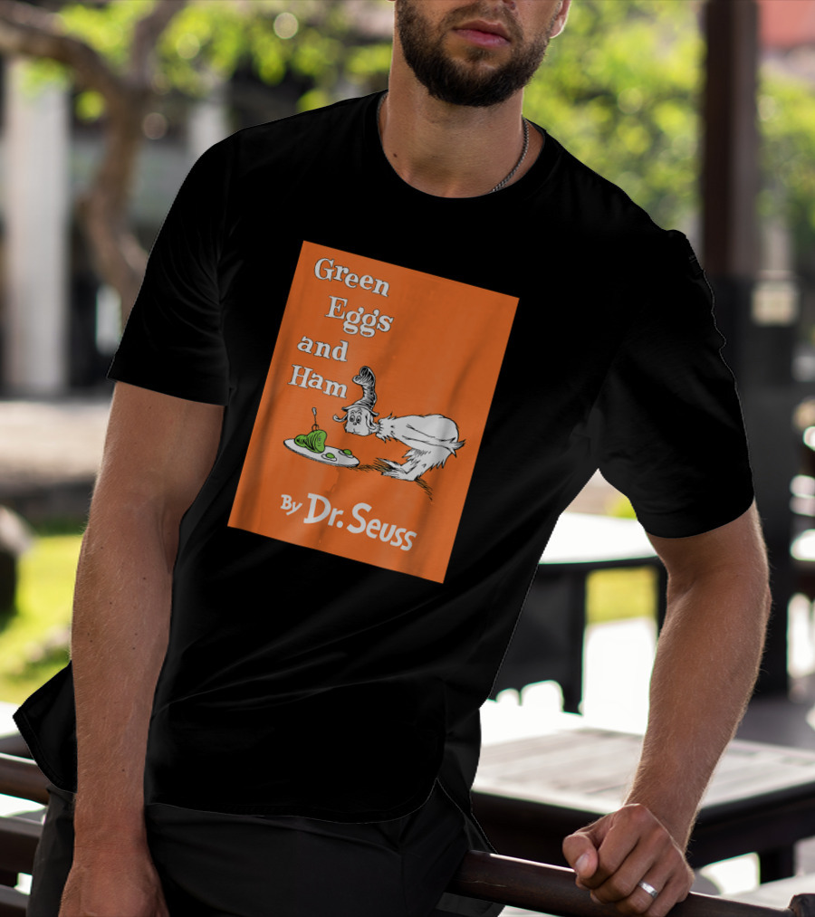 Dr. Seuss Green Eggs And Ham By Dr. Seuss Book Cover T-Shirt