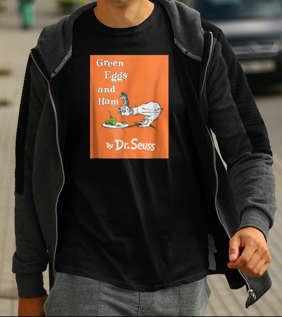 Dr. Seuss Green Eggs And Ham By Dr. Seuss Book Cover T-Shirt