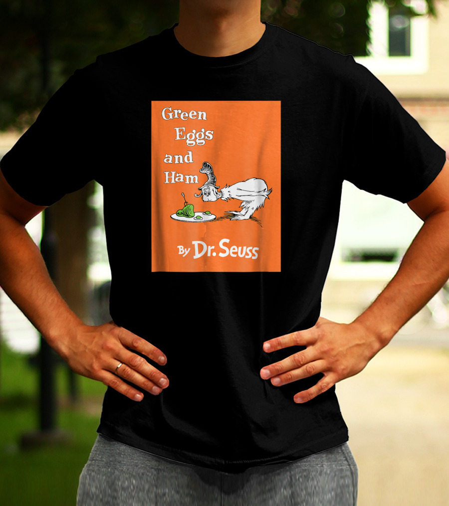 Dr. Seuss Green Eggs And Ham By Dr. Seuss Book Cover T-Shirt