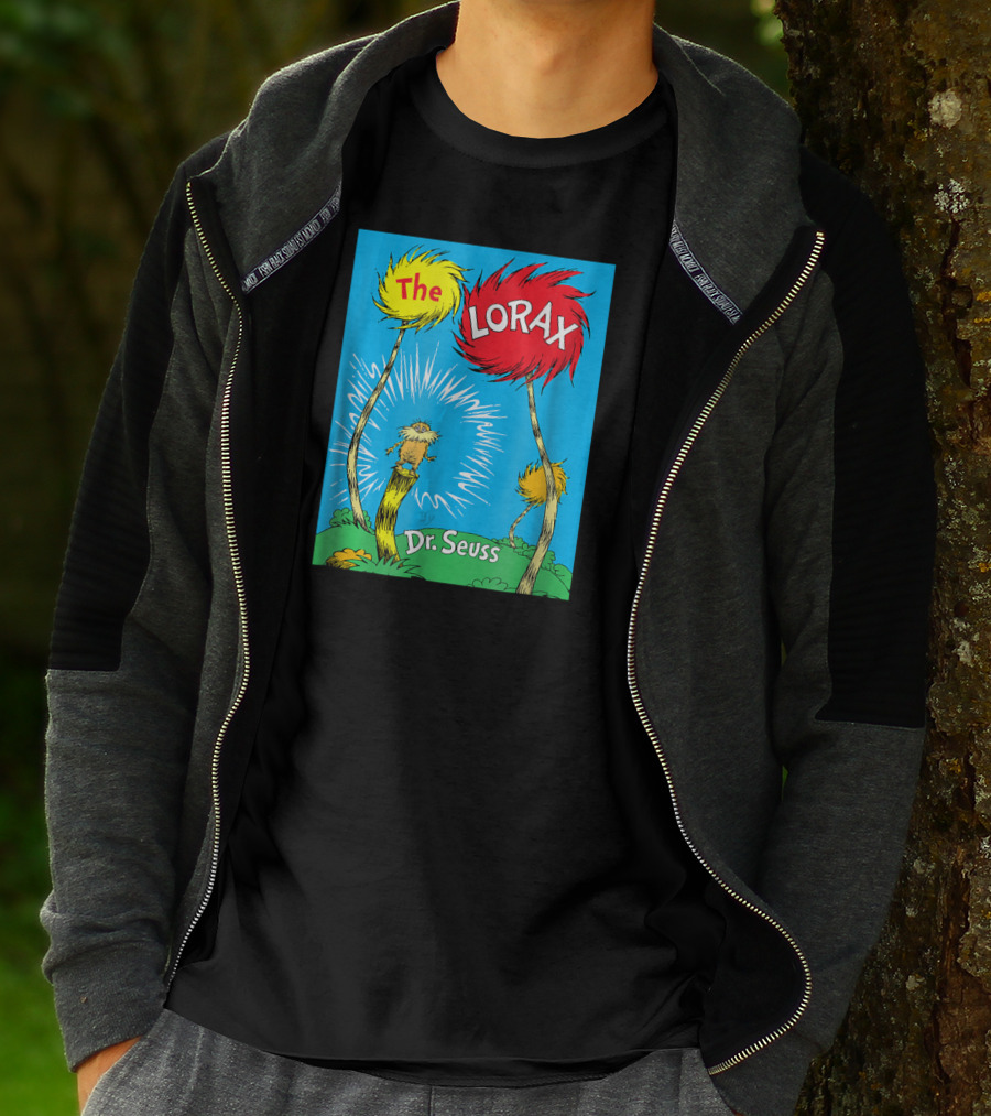 The Lorax Dr. Seuss Classic Book Cover Truffula Trees T-Shirt