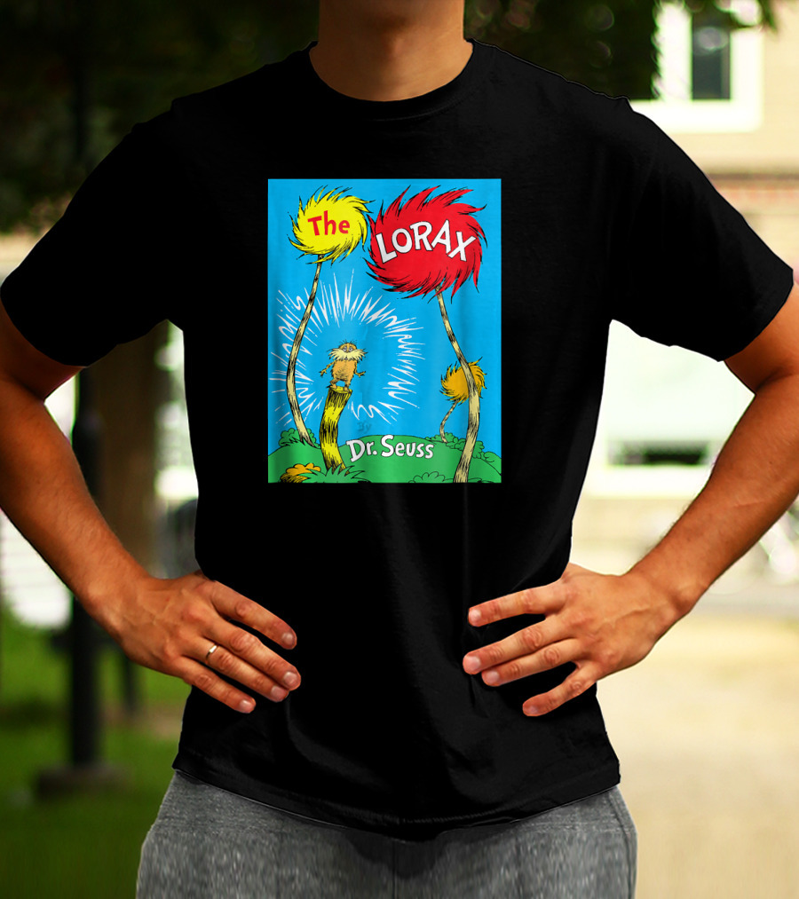 The Lorax Dr. Seuss Classic Book Cover Truffula Trees T-Shirt