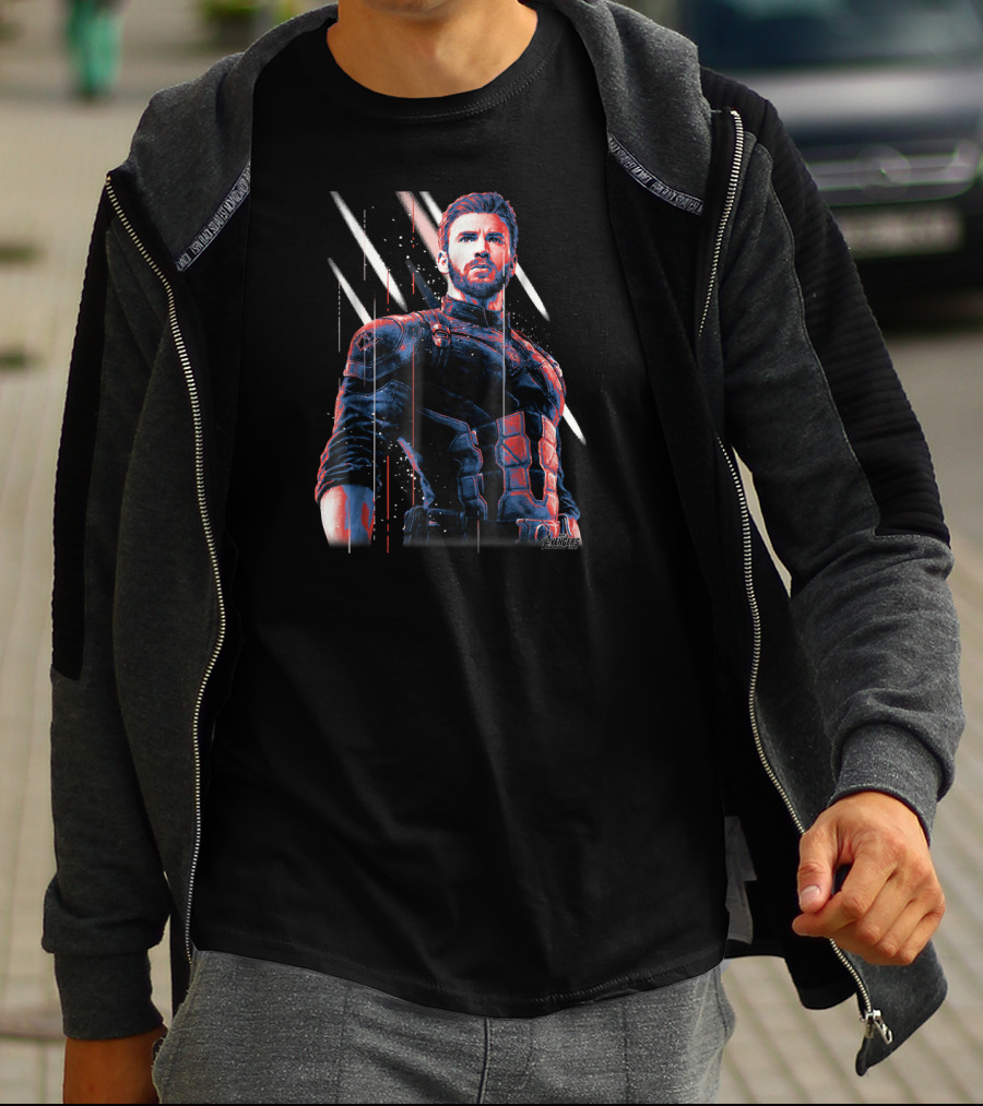 Avengers Infinity War Captain America Dynamic Stance T-Shirt