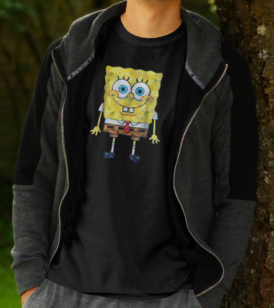 SpongeBob SquarePants Geometric Textured T-Shirt