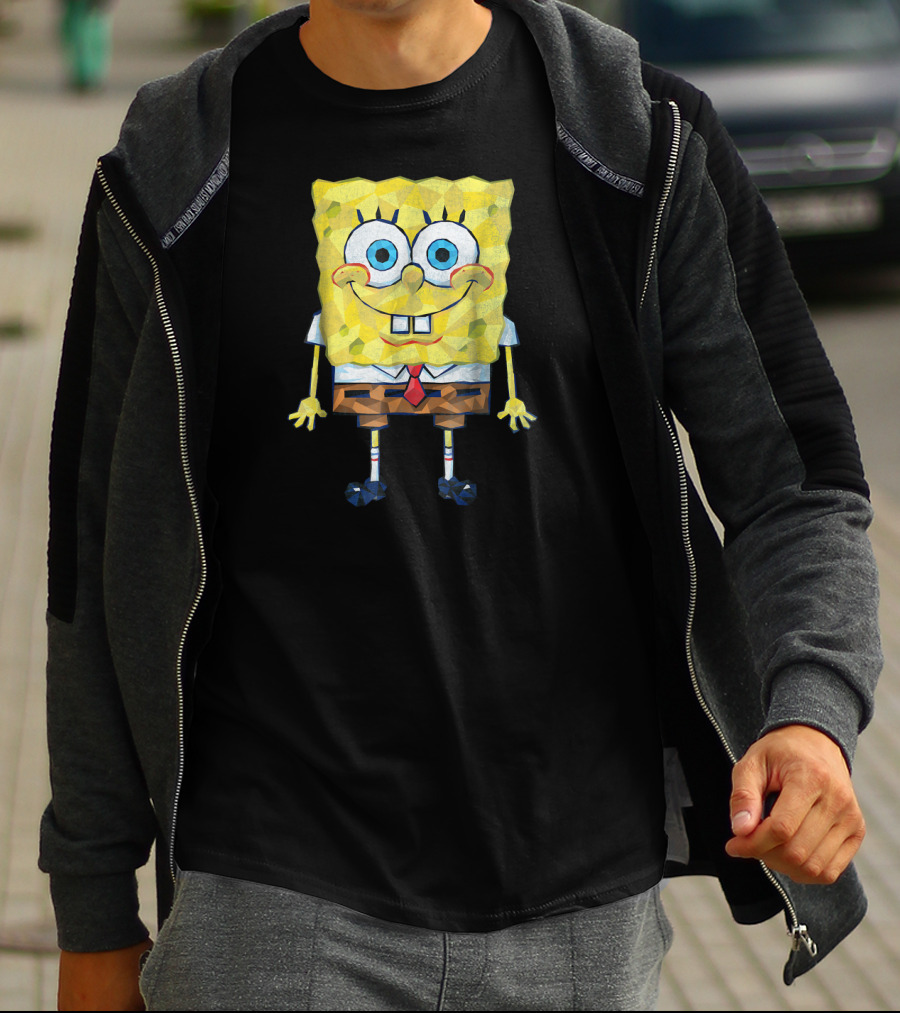 SpongeBob SquarePants Geometric Textured T-Shirt