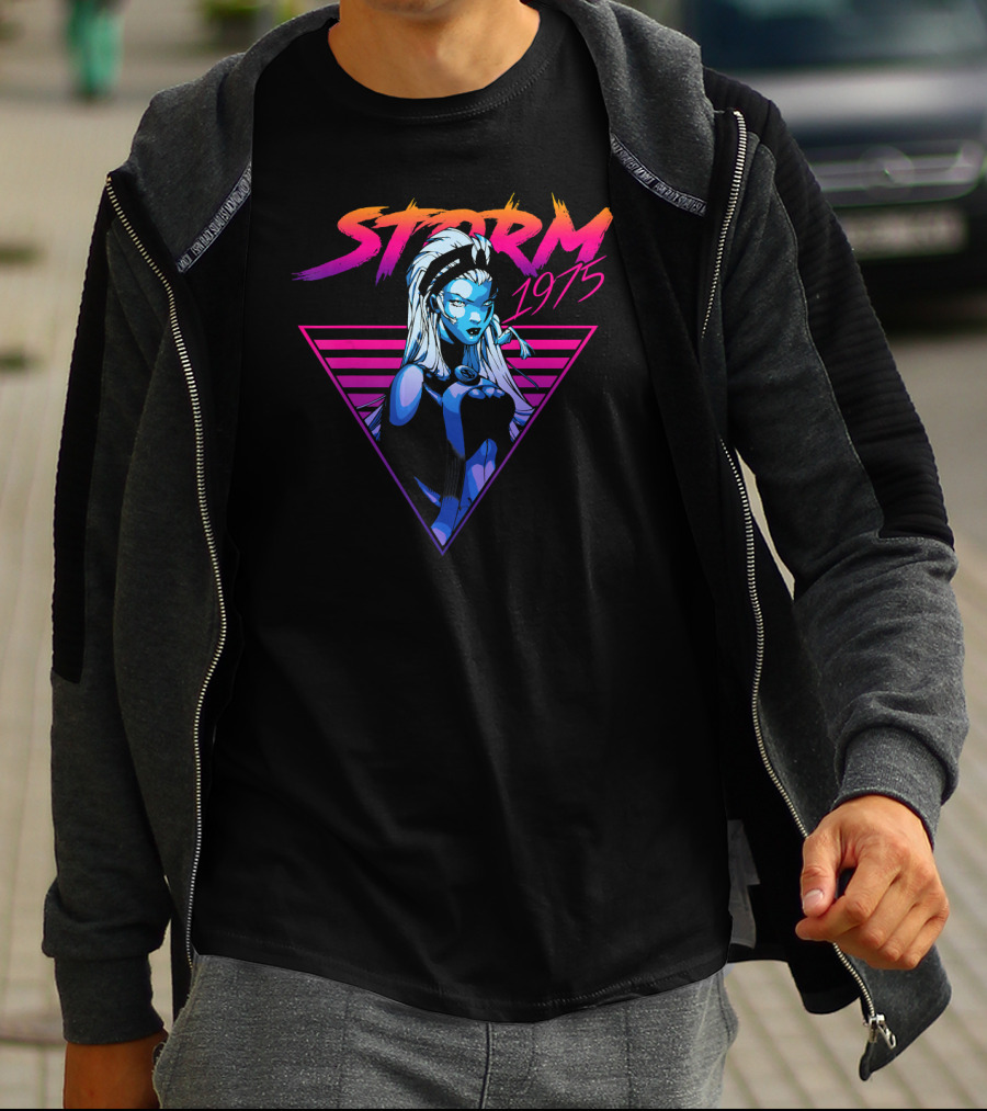 Marvel X Men Storm 1975 80's Triangle Gradient T-Shirt