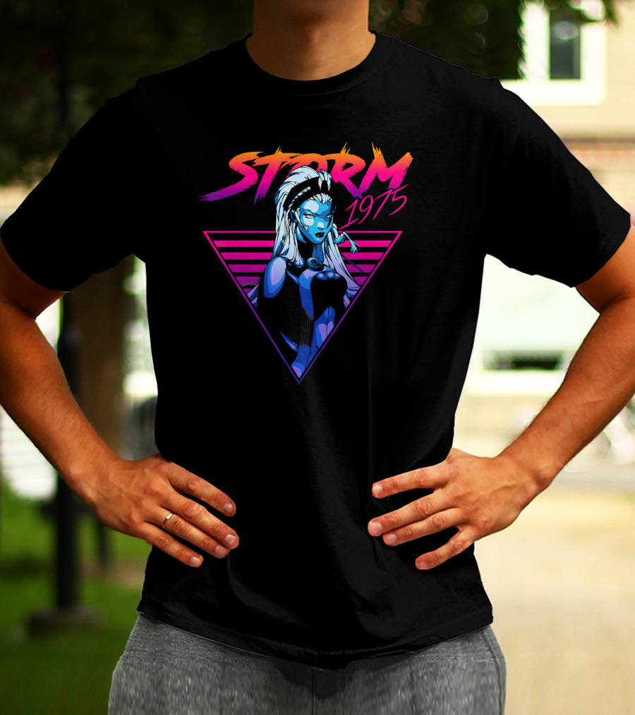 Marvel X Men Storm 1975 80's Triangle Gradient T-Shirt