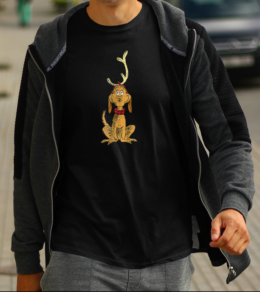 Max The Reindeer With Antlers From Dr. Seuss T-Shirt