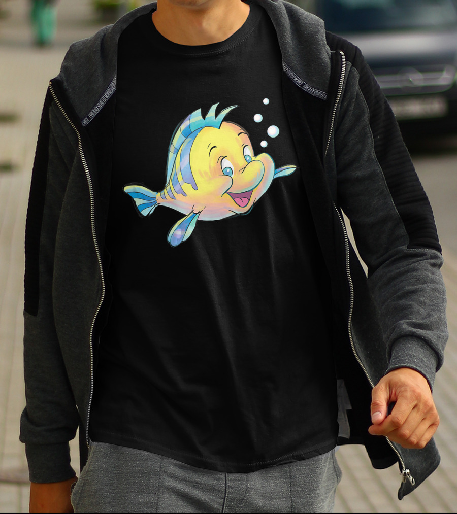 Disney The Little Mermaid Flounder And Bubbles T-Shirt