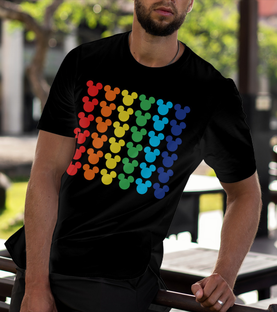 Disney Mickey Mouse Colorful Rainbow T-Shirt