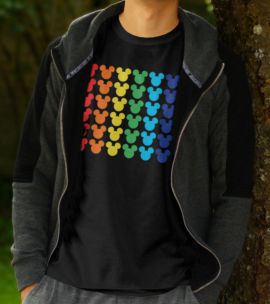 Disney Mickey Mouse Colorful Rainbow T-Shirt