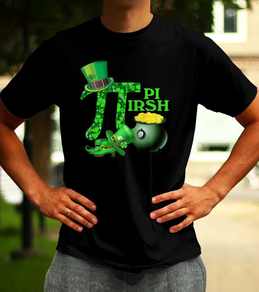 Shamrock Pi Irish Math Teacher St Patrick's Day T-Shirt