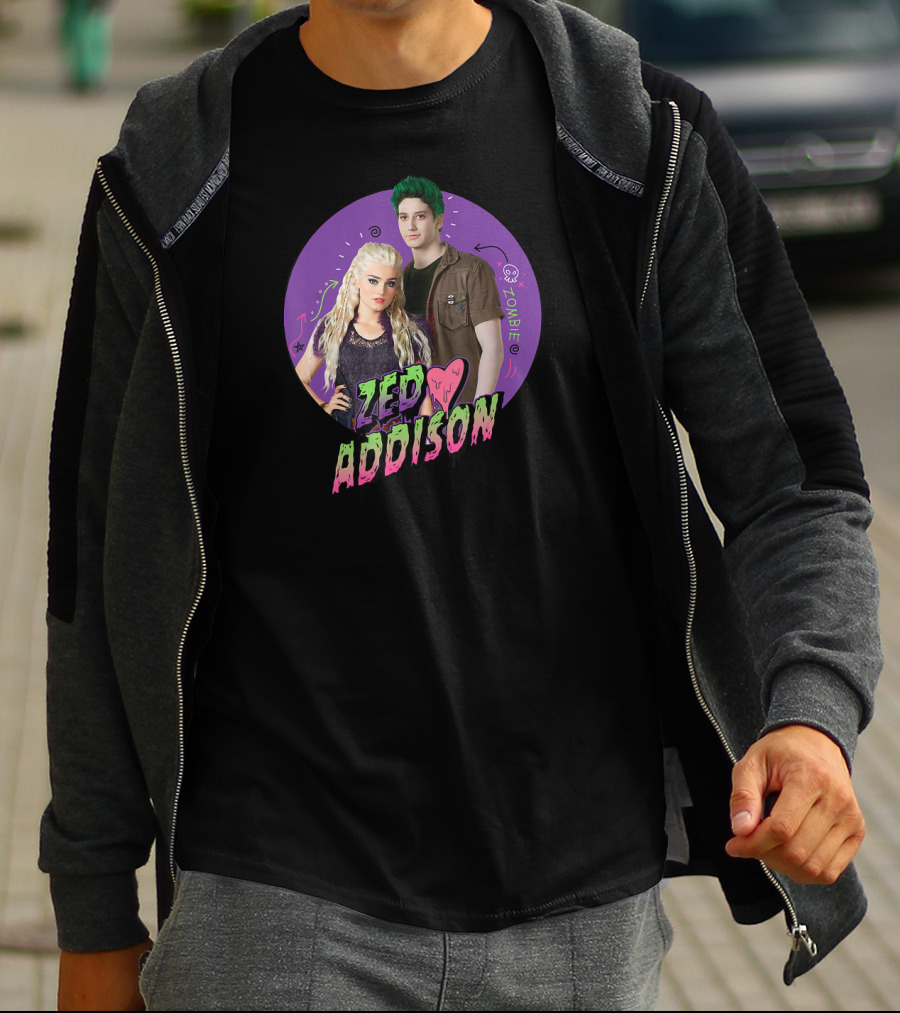 Zombies 2 Zed Addison Love Disney Channel Hearts And Arrows T-Shirt