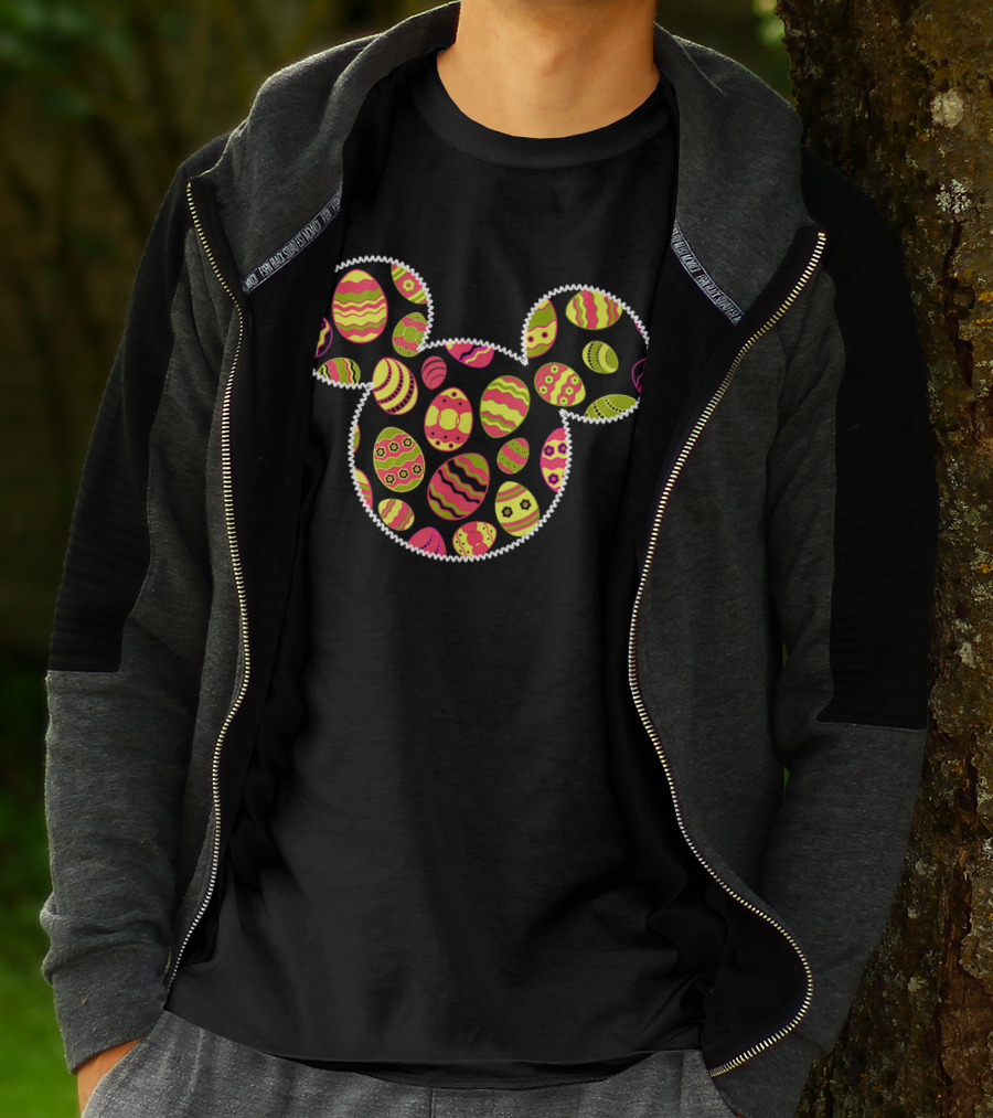 Disney Mickey And Friends Easter Egg Mickey Mouse Head T-Shirt