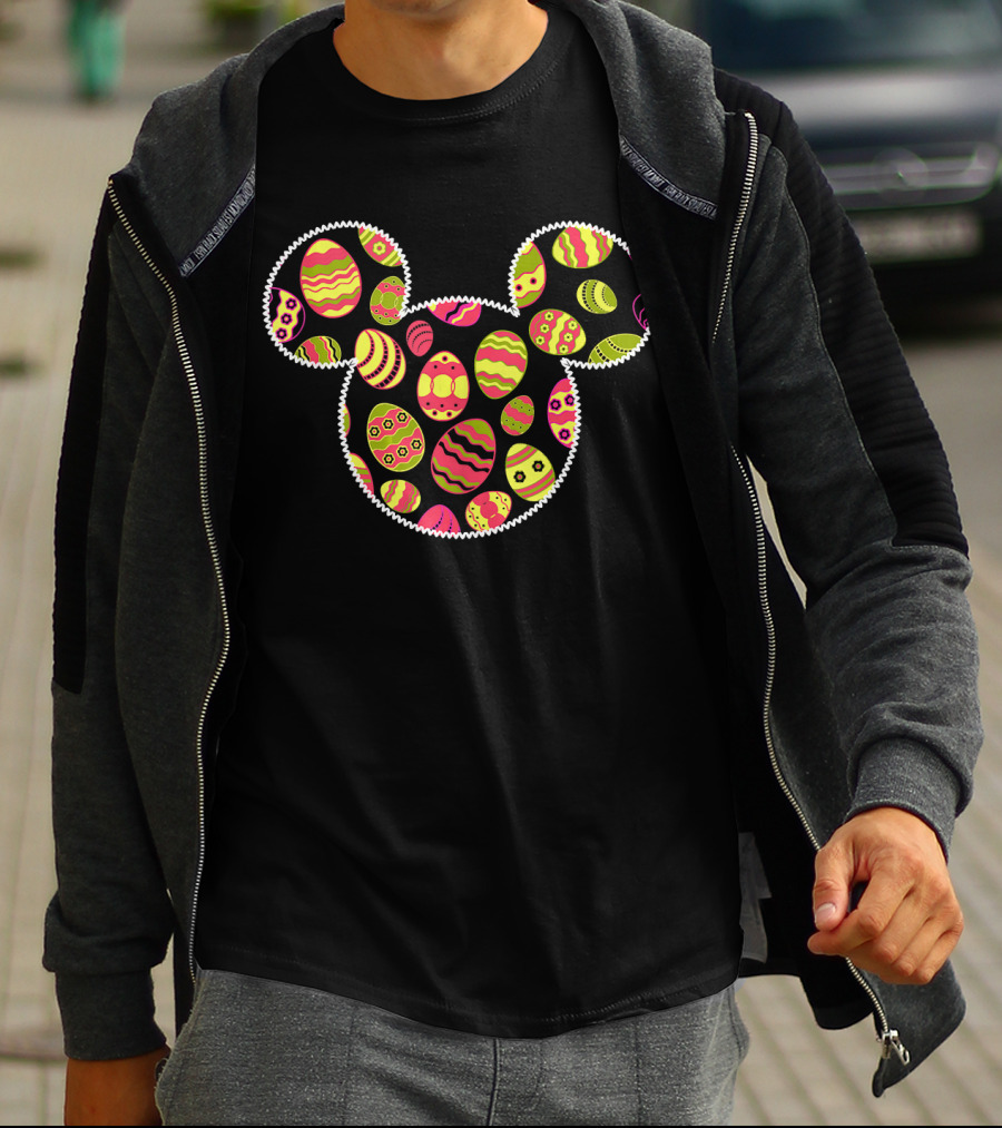 Disney Mickey And Friends Easter Egg Mickey Mouse Head T-Shirt