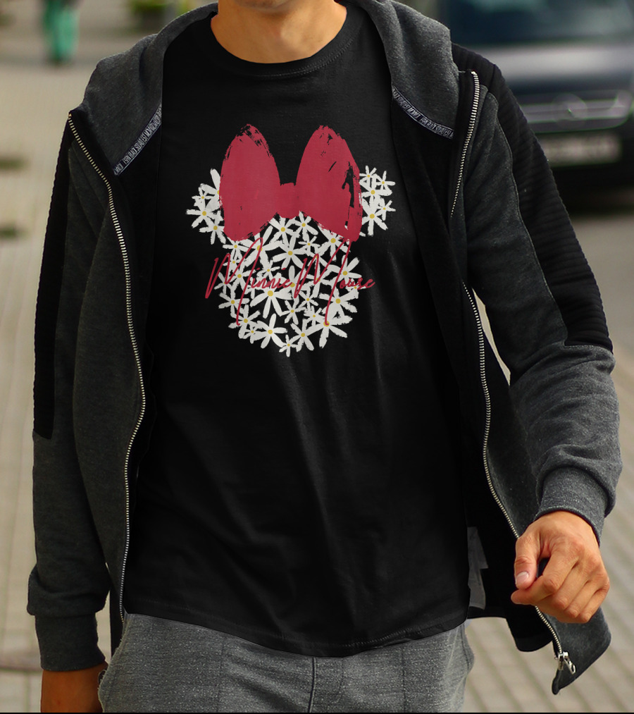 Disney Minnie Mouse Floral Bow Daisies T-Shirt