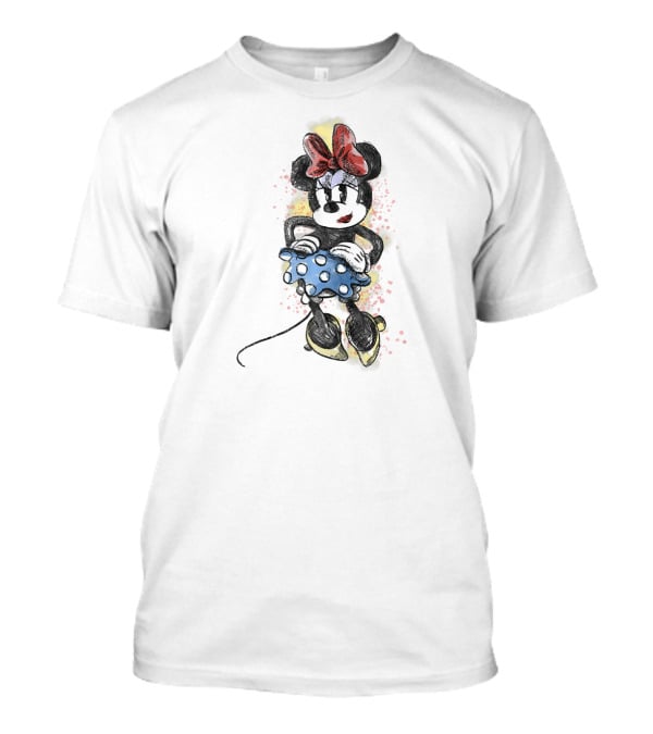 Disney Mickey And Friends Minnie Mouse Sketch Sparkle Dress T-Shirt