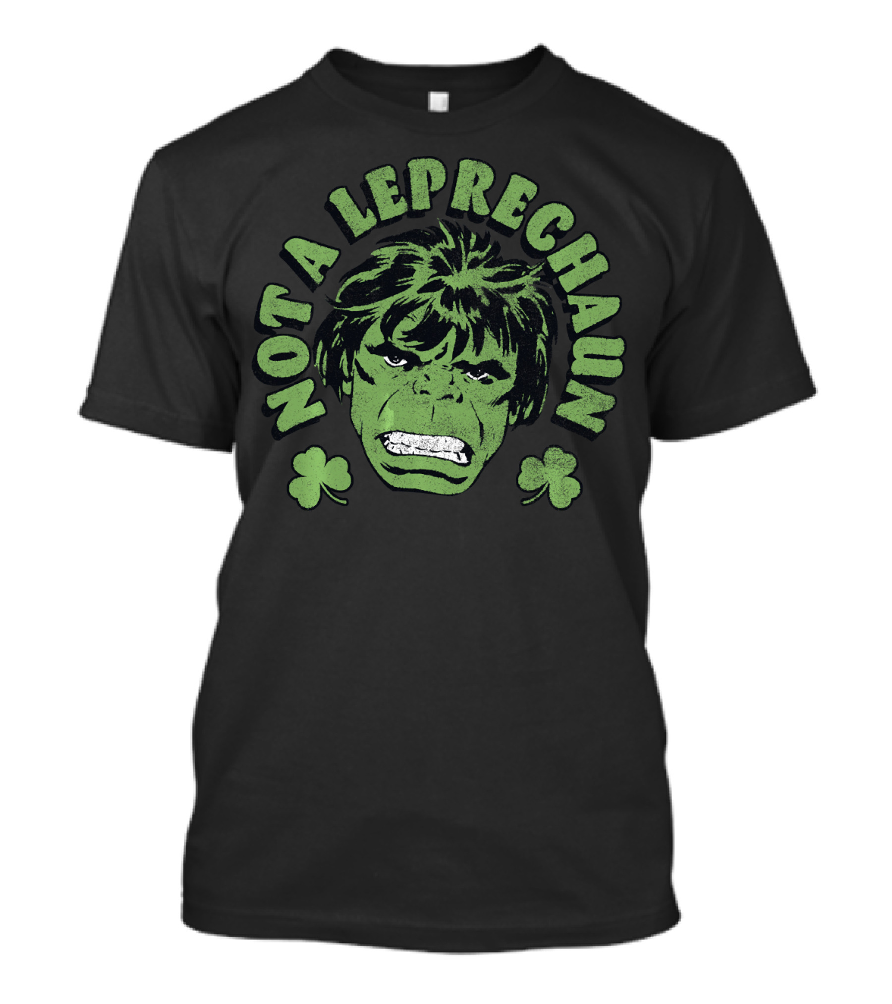 Marvel Hulk St. Patrick's Day Not A Leprechaun With Shamrocks T-Shirt