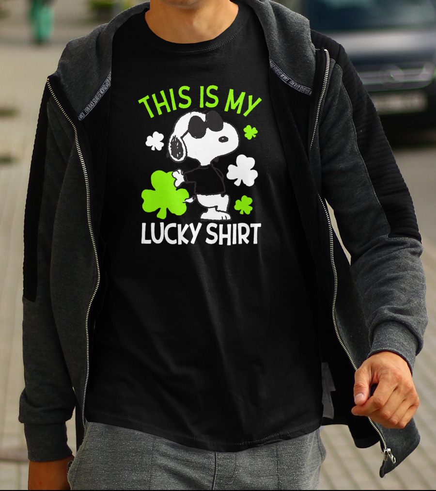 Snoopy Peanuts St Pattys Day This Is My Lucky T-Shirt