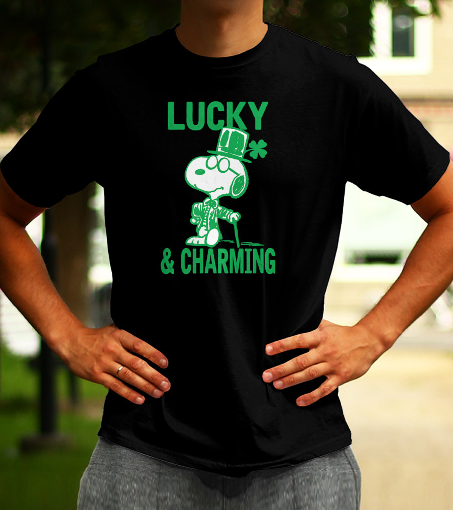 Lucky And Charming Peanuts St Patrick's Day T-Shirt