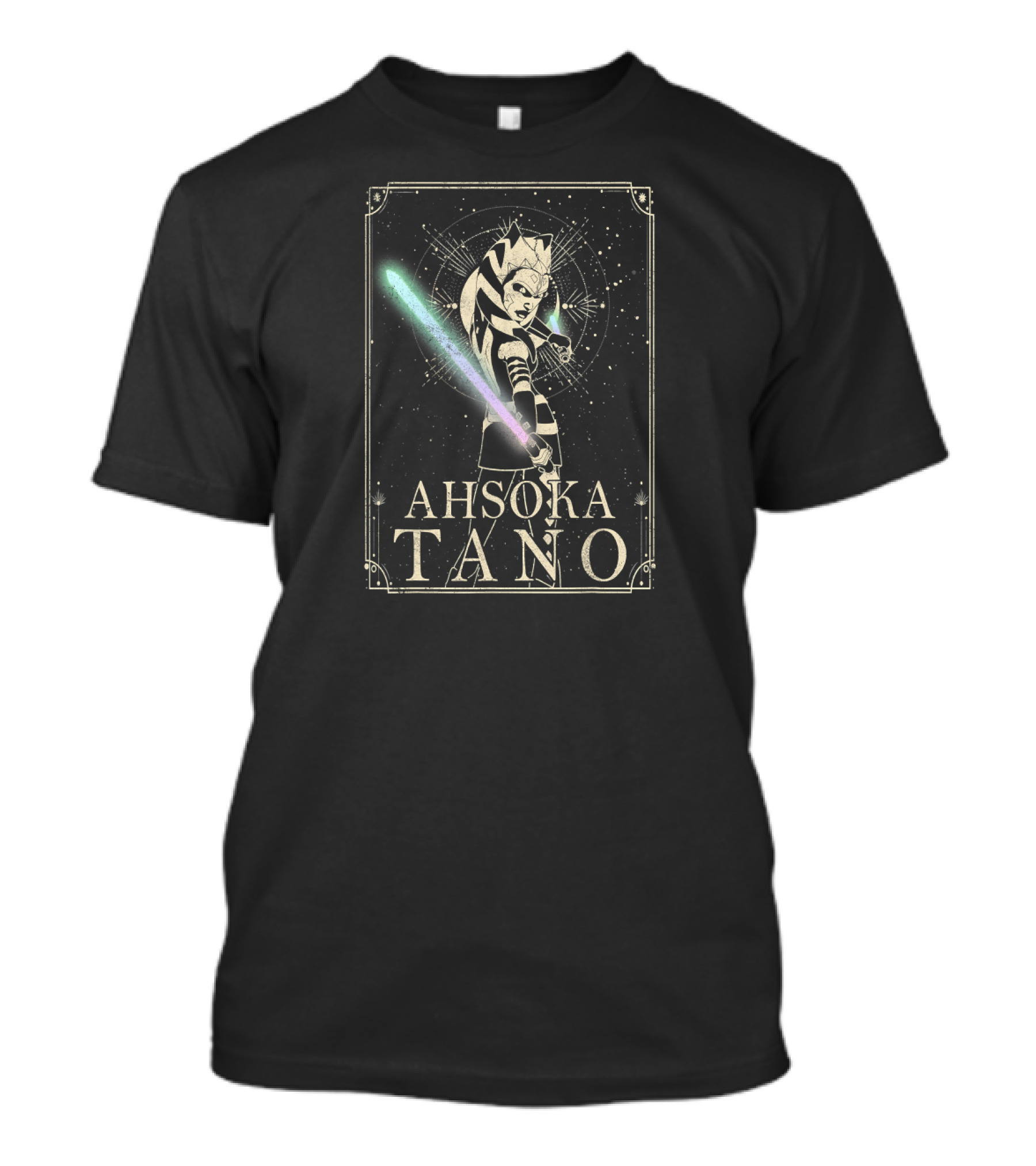 Star Wars The Clone Wars Ahsoka Tano Celestial Lightsaber Vintage T-Shirt