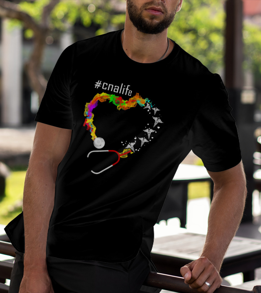 CNALife Heart Rainbow Stethoscope T-Shirt