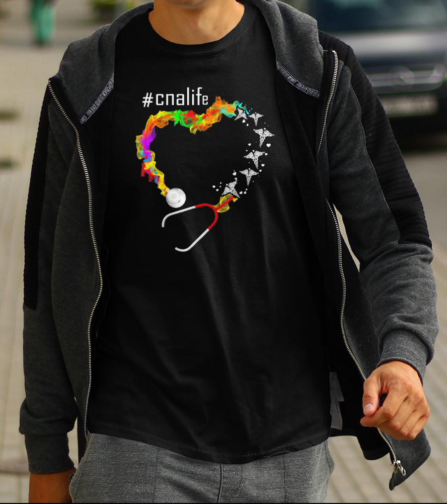 CNALife Heart Rainbow Stethoscope T-Shirt