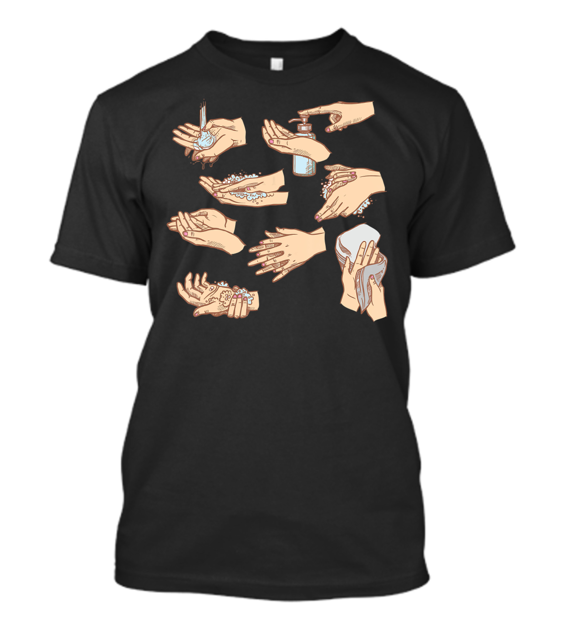 How To Wash Your Hands Step By Step Guide T-Shirt