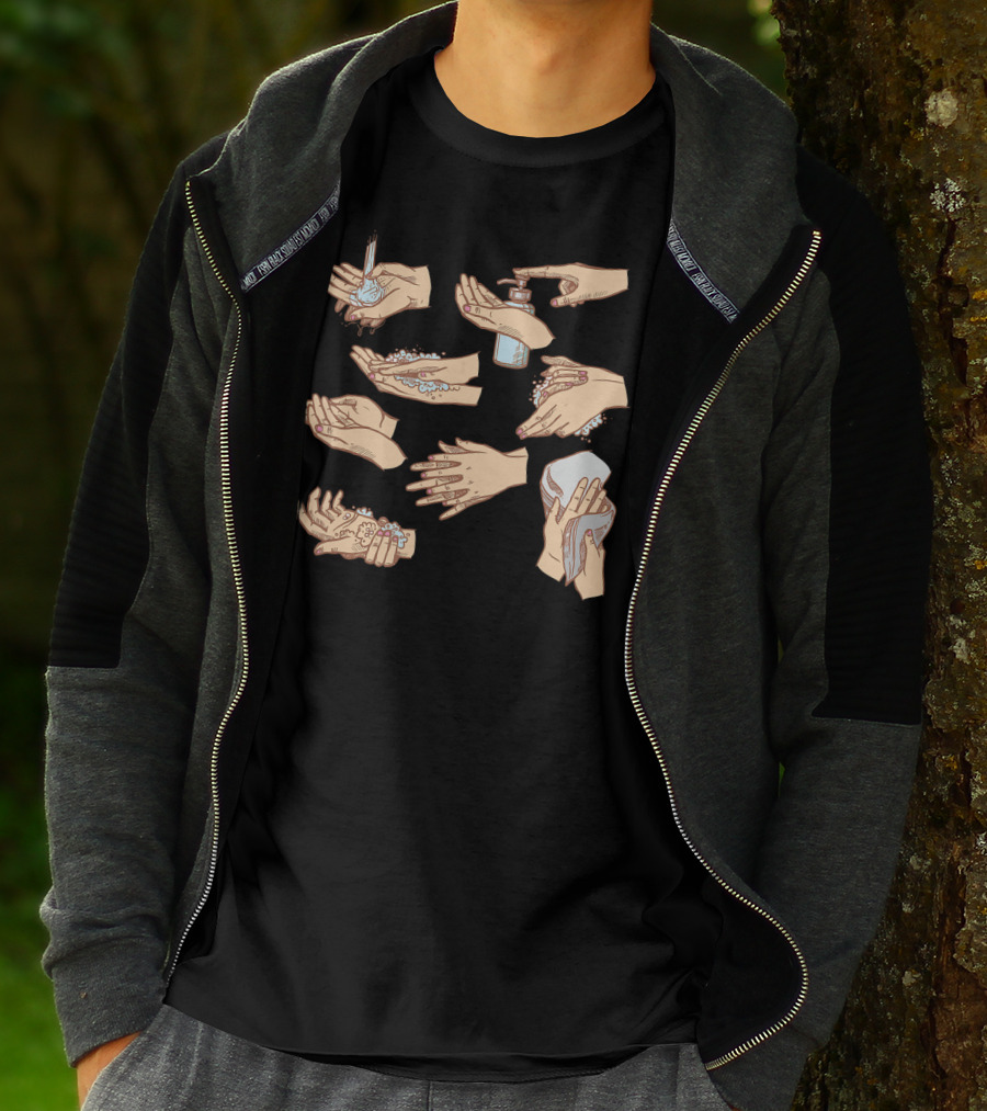 How To Wash Your Hands Step By Step Guide T-Shirt