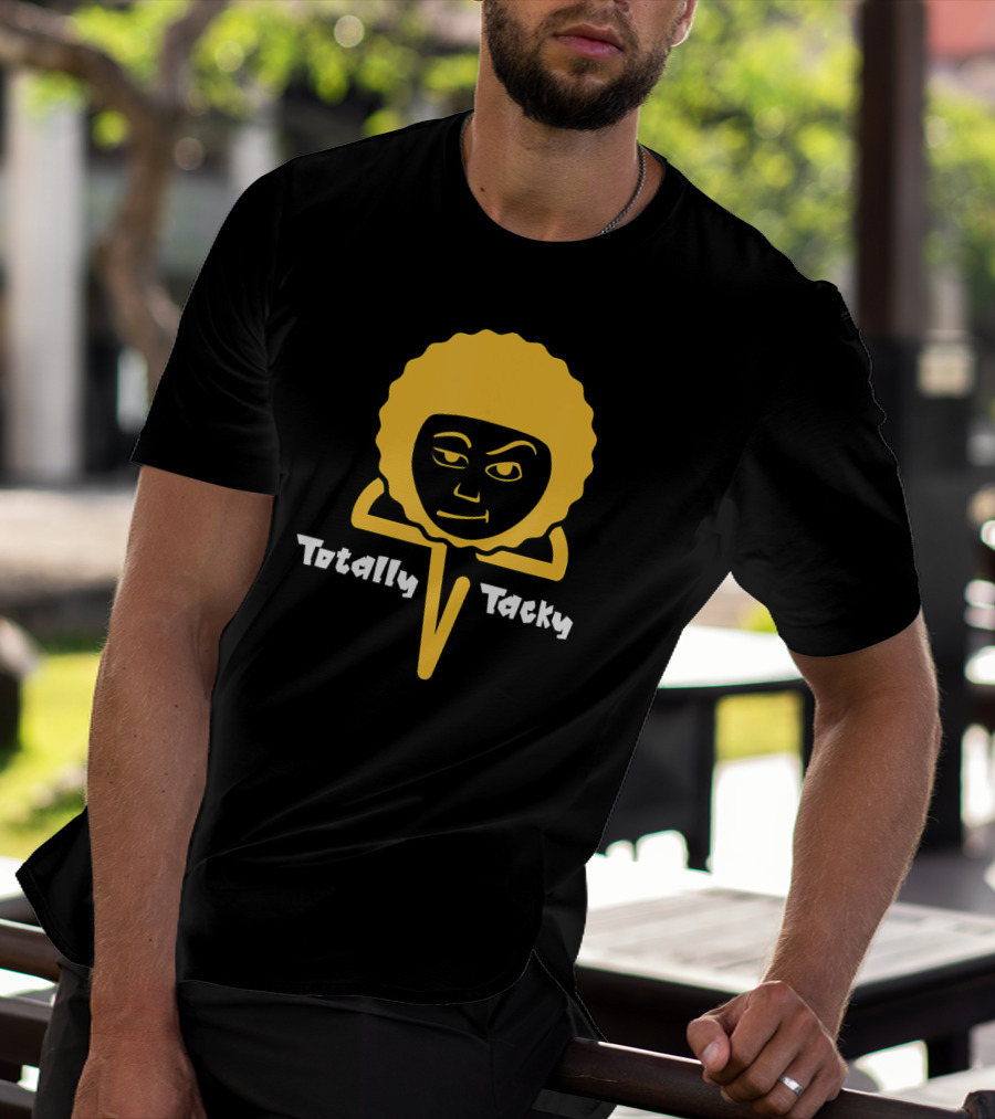Totally Tacky Retro Smirking Yellow Afro Face T-Shirt