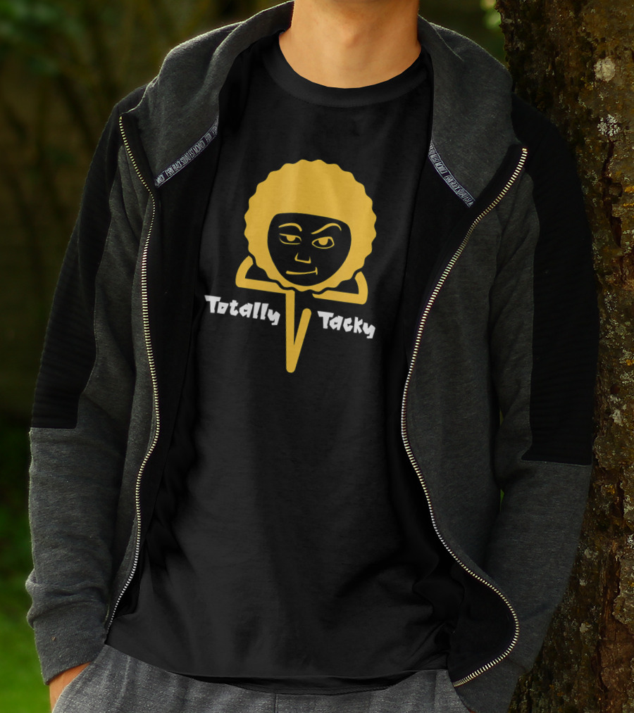 Totally Tacky Retro Smirking Yellow Afro Face T-Shirt