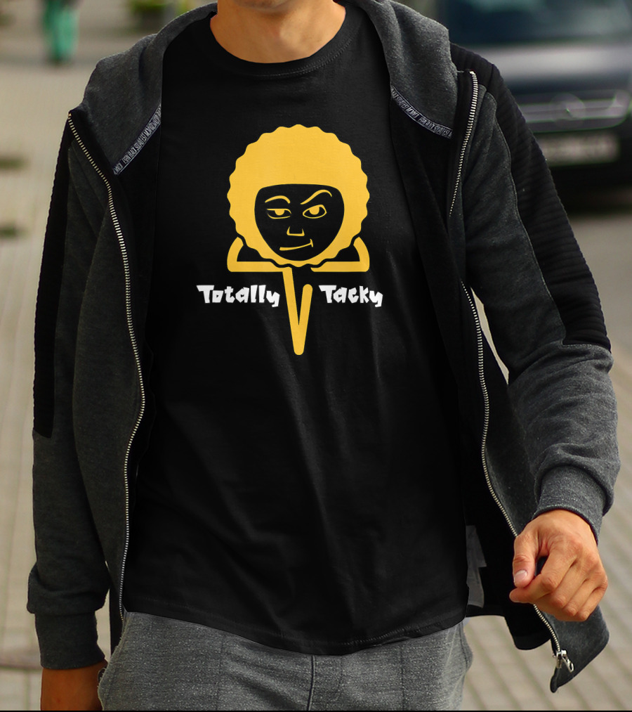 Totally Tacky Retro Smirking Yellow Afro Face T-Shirt