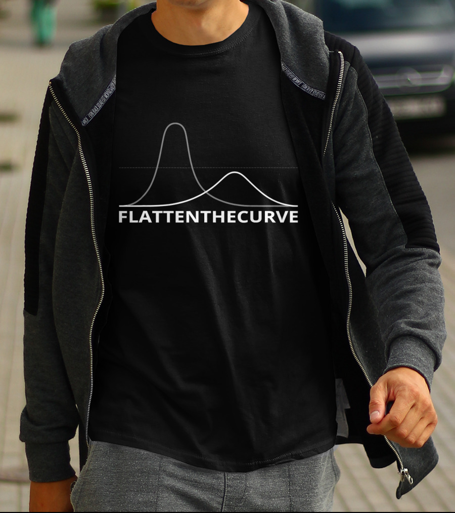 FLATTEN THE CURVE Virus Protection FlattenTheCurve T-Shirt