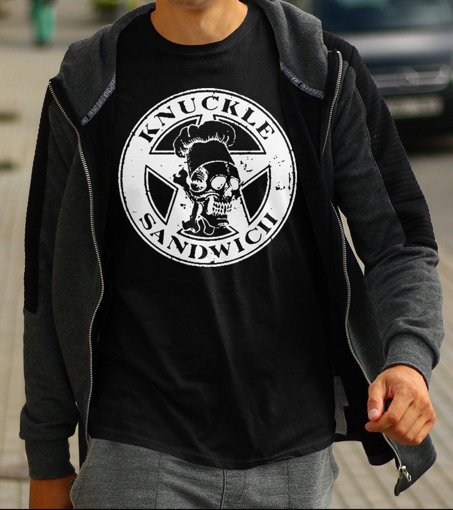Knuckle Sandwich Skull Chef Emblem T-Shirt