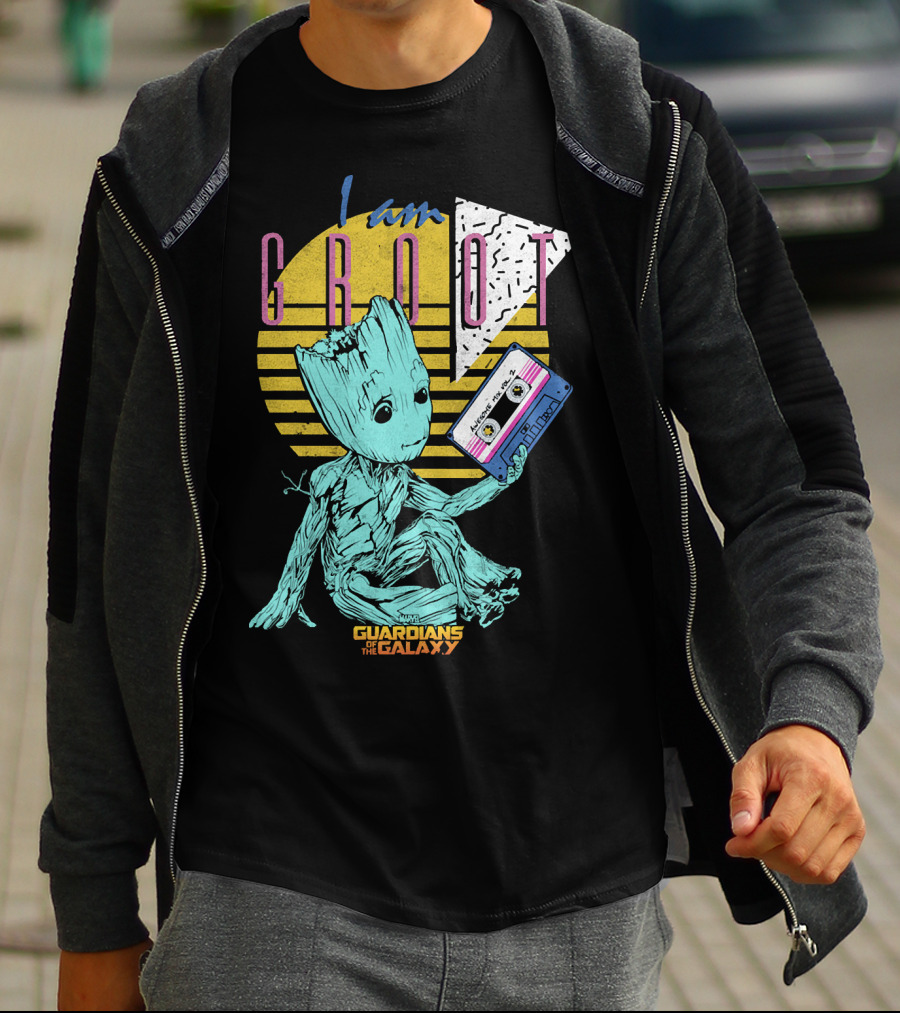 I Am Groot Guardians Of The Galaxy Mixtape T-Shirt