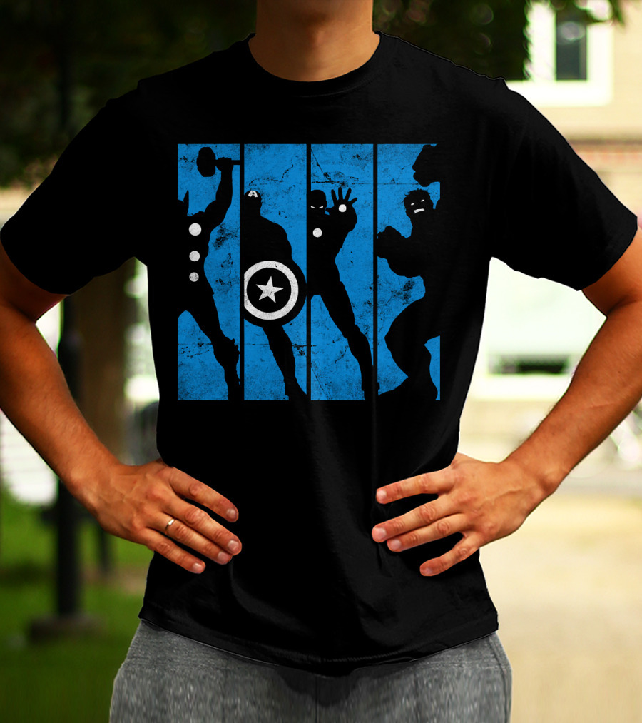 Marvel Avengers Iconic Hero Silhouettes T-Shirt