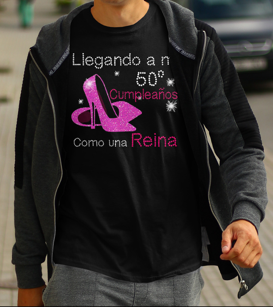 Llegando A Mi 50 Cumpleaños Como Una Reina Tacones Brillantes Estrellas T-Shirt