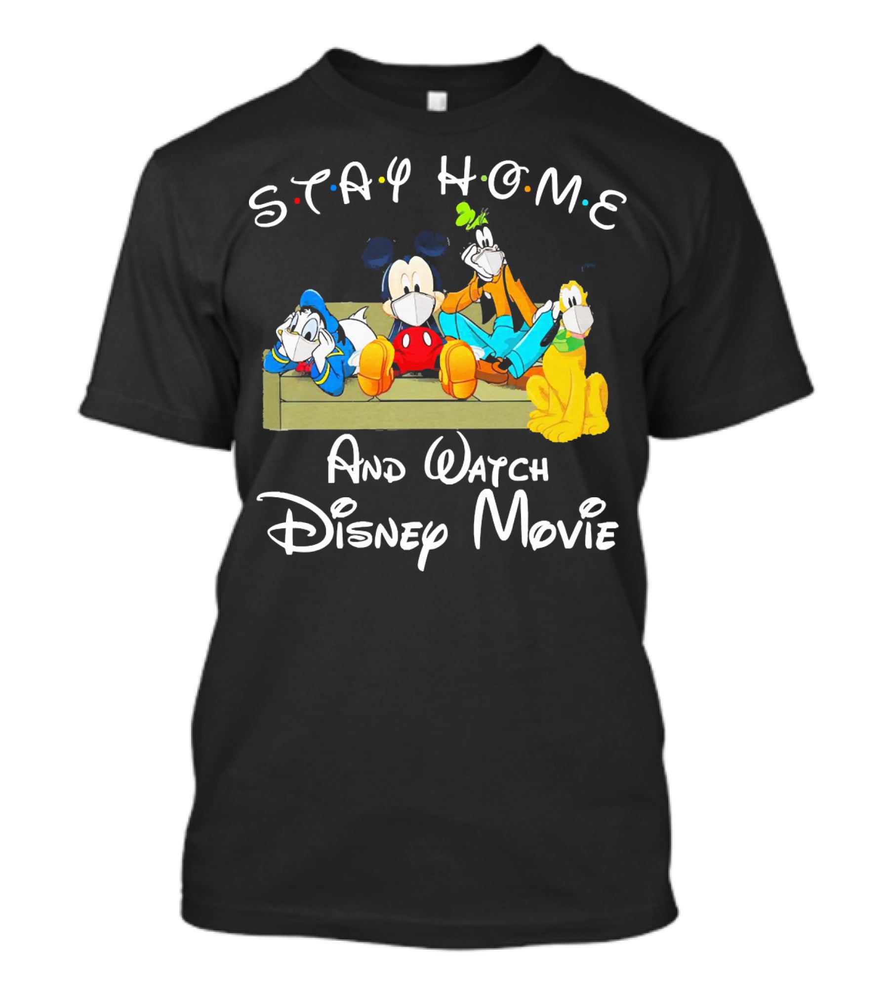 Stay Home And Watch Disney Movie Classic Ladies T-Shirt