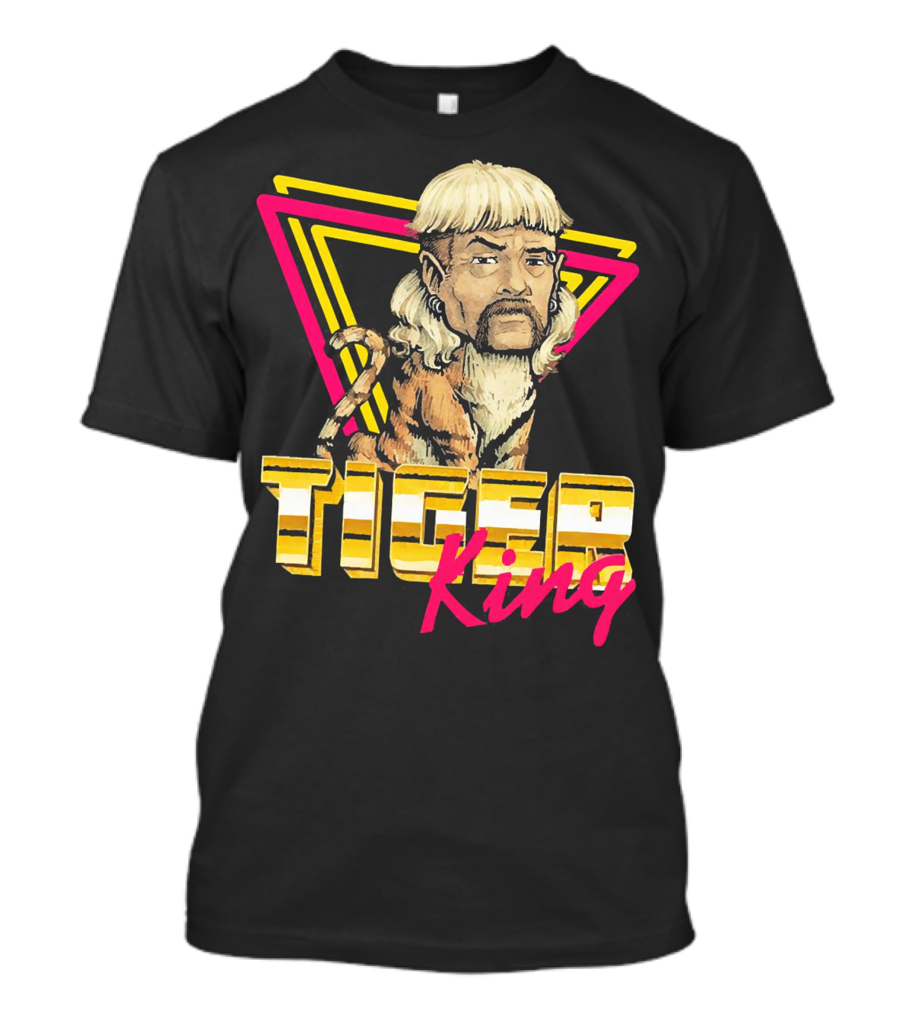 Tiger King Joe Exotic Ladies Vintage Retro Neon T-Shirt