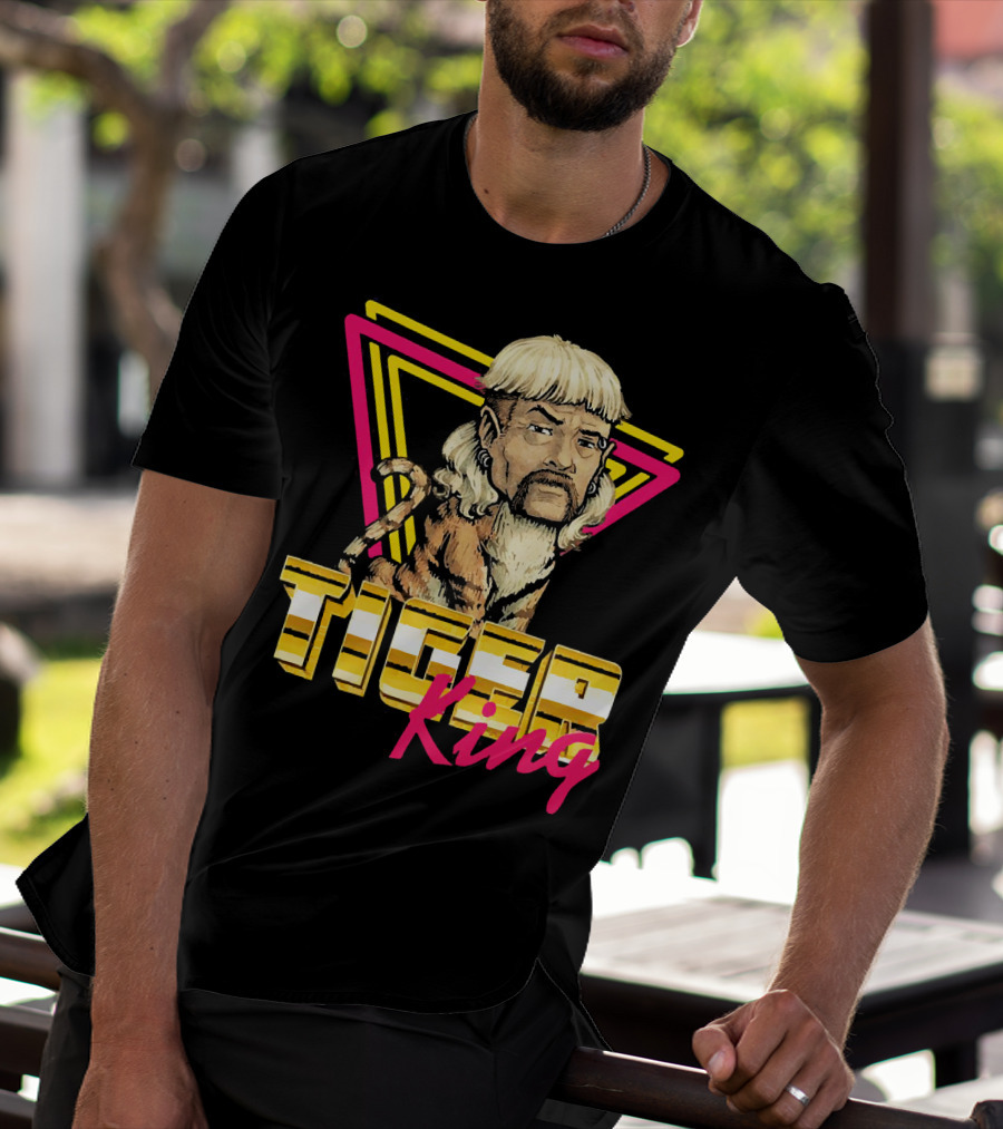 Tiger King Joe Exotic Ladies Vintage Retro Neon T-Shirt