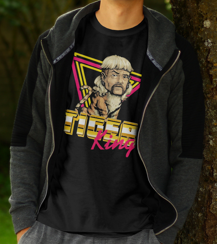 Tiger King Joe Exotic Ladies Vintage Retro Neon T-Shirt