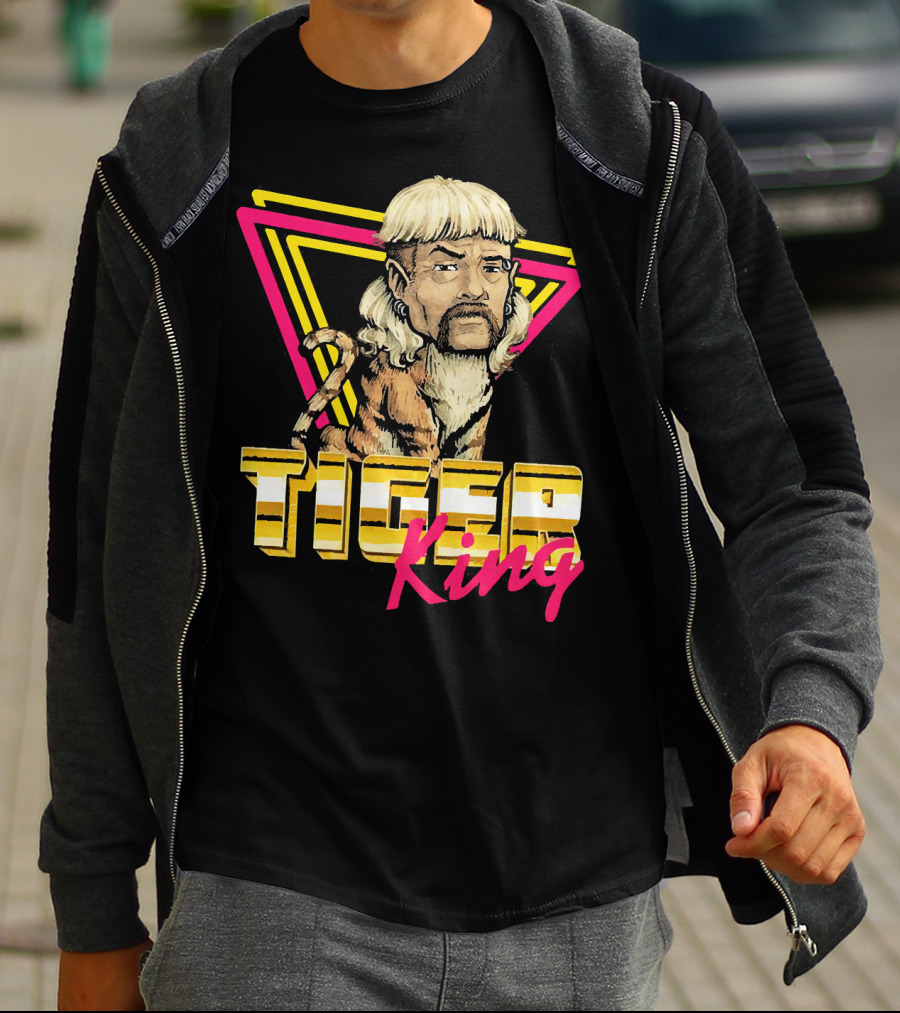 Tiger King Joe Exotic Ladies Vintage Retro Neon T-Shirt