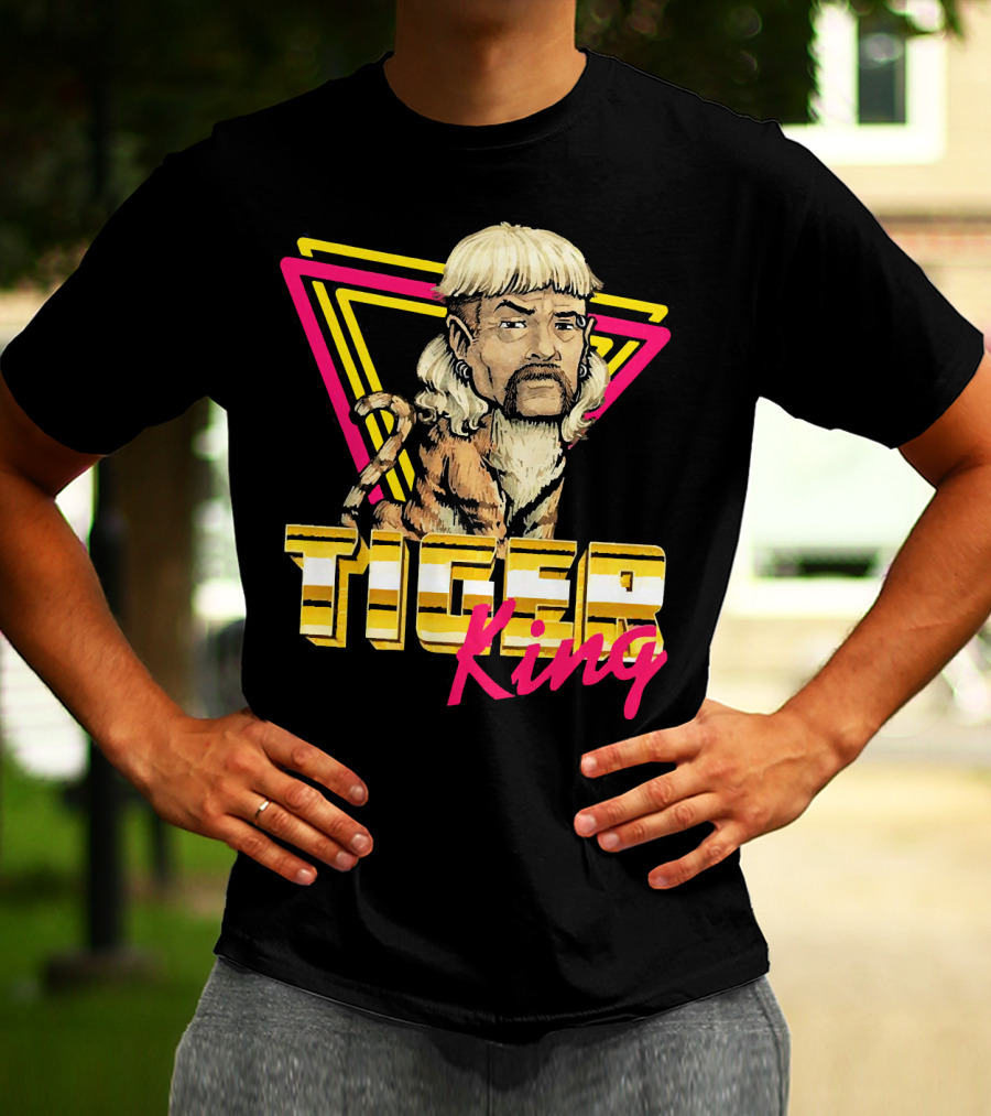 Tiger King Joe Exotic Ladies Vintage Retro Neon T-Shirt