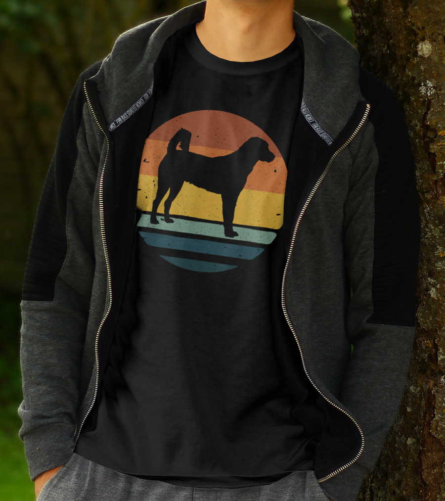 Anatolian Shepherd Vintage Retro Dog Silhouette Sunset 153 T-Shirt