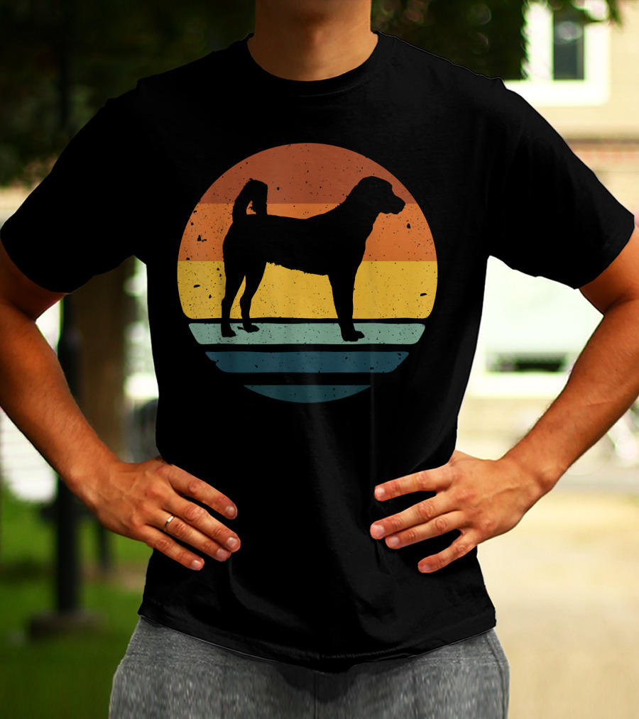 Anatolian Shepherd Vintage Retro Dog Silhouette Sunset 153 T-Shirt