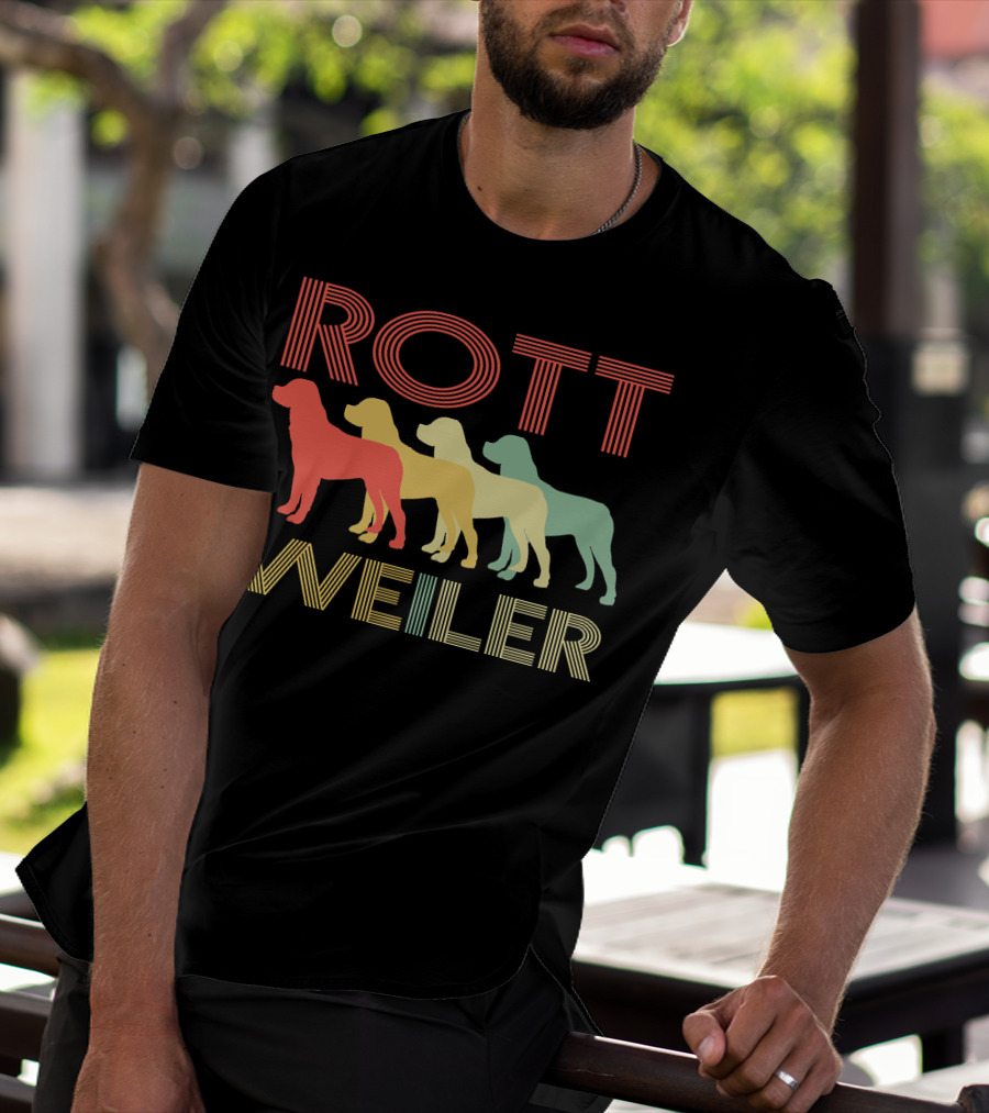 Rottweiler Dog Breed Pet Lover Rottie 157 Rainbow T-Shirt