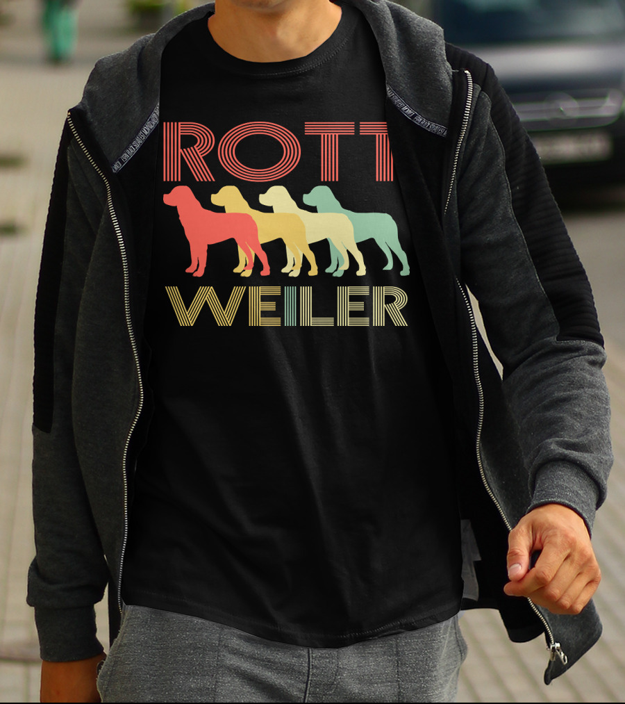 Rottweiler Dog Breed Pet Lover Rottie 157 Rainbow T-Shirt